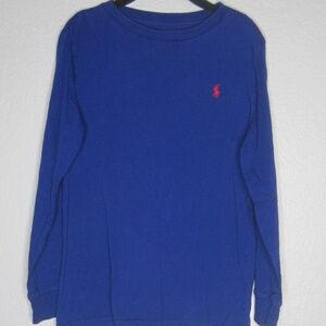 Polo Ralph Lauren Blue Boys Long Sleeve Jersey Crew Neck T-Shirt - Size 7